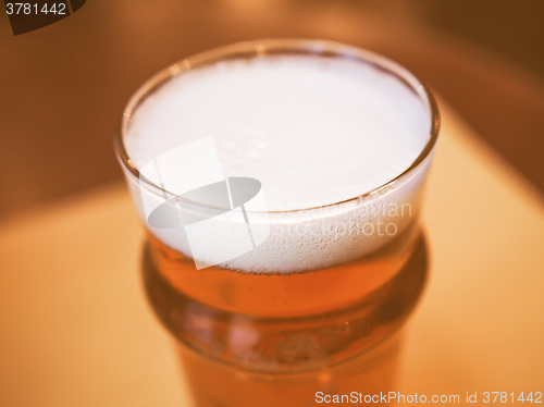 Image of Retro looking Pint of British ale beer