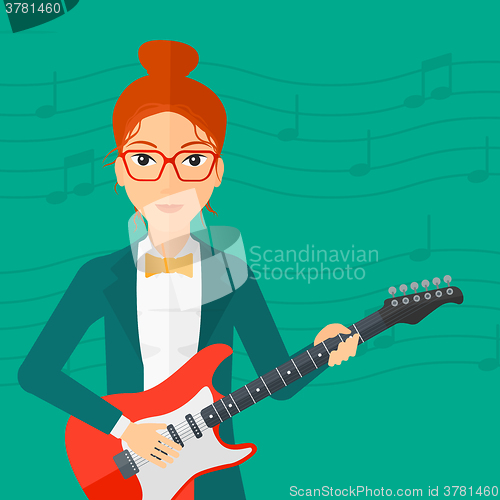 Image of Musician playing electric guitar.