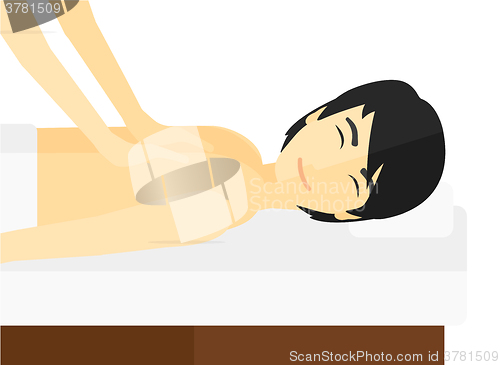 Image of Man recieving massage.