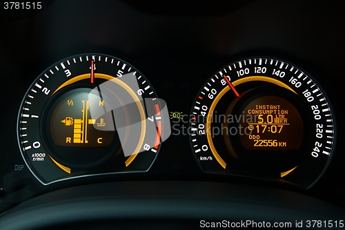 Image of Speedometer car dashboard