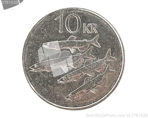 Image of Icelandic 10 krona coin