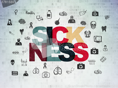 Image of Health concept: Sickness on Digital Paper background