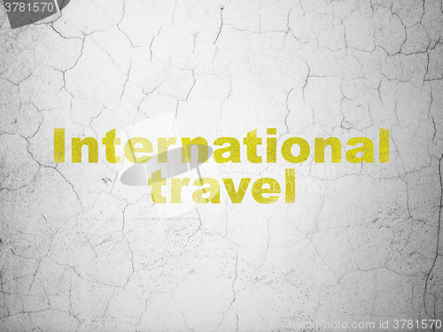 Image of Travel concept: International Travel on wall background