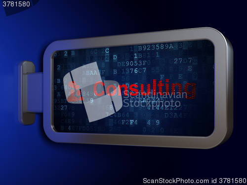 Image of Finance concept: Consulting and Business Meeting on billboard background
