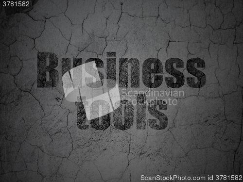 Image of Business concept: Business Tools on grunge wall background