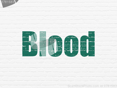 Image of Health concept: Blood on wall background