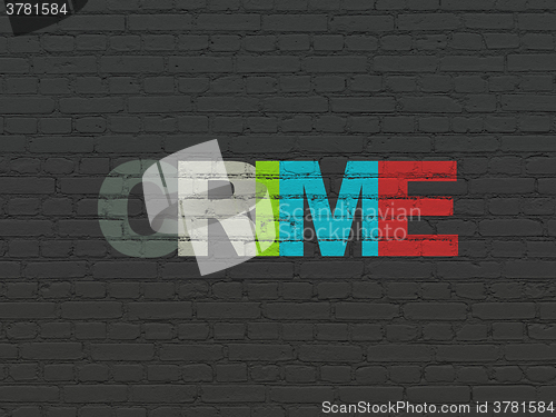 Image of Safety concept: Crime on wall background