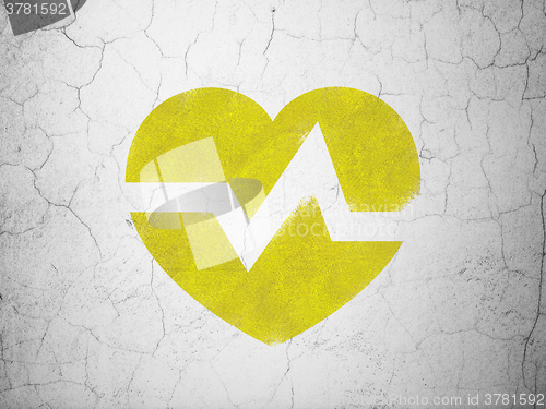 Image of Health concept: Heart on wall background