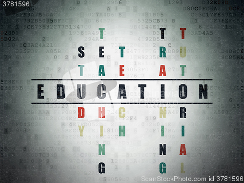 Image of Studying concept: Education in Crossword Puzzle