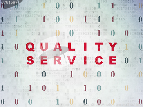 Image of Finance concept: Quality Service on Digital Paper background