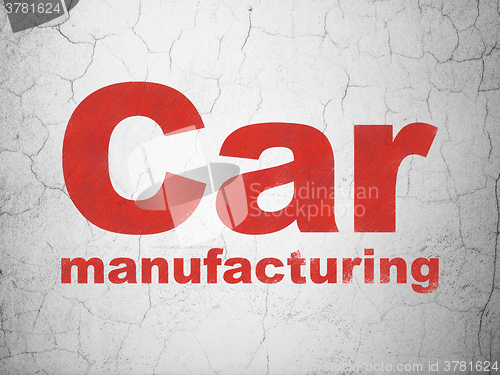 Image of Industry concept: Car Manufacturing on wall background