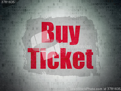 Image of Travel concept: Buy Ticket on Digital Paper background