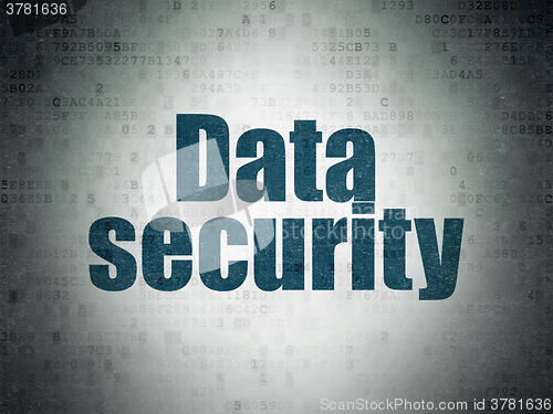 Image of Security concept: Data Security on Digital Paper background