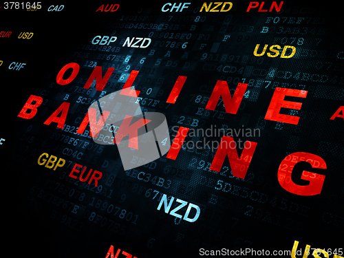 Image of Business concept: Online Banking on Digital background