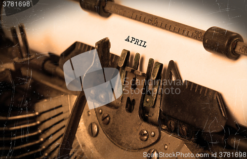 Image of Old typewriter - April