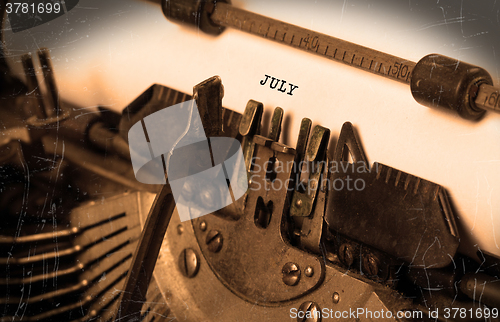 Image of Old typewriter - July