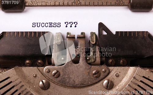 Image of Vintage typewriter - Success