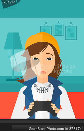 Image of Addicted video gamer.