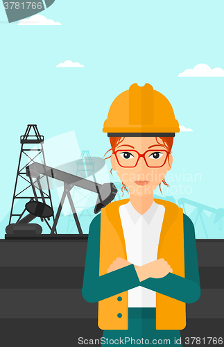 Image of Cnfident oil worker.