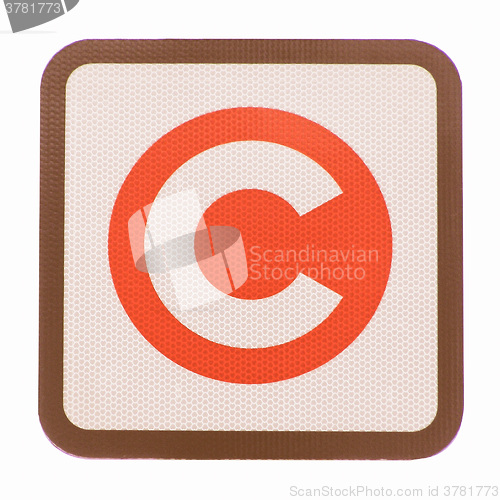 Image of  London congestion charge sign vintage