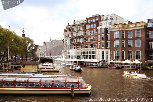 Image of AMSTERDAM, THE NETHERLANDS - AUGUST 19, 2015: View on Hotel de l