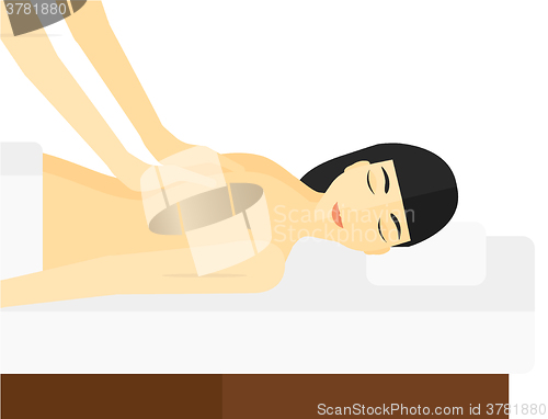 Image of Woman recieving massage.