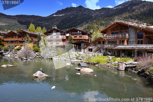 Image of Chalet skiing resort in Verbier, Switzerland