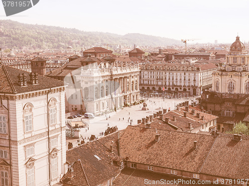 Image of Piazza Castello Turin vintage