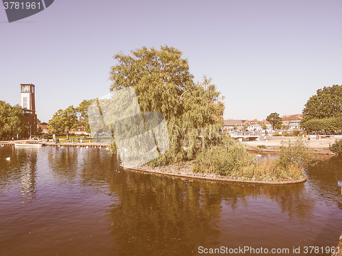 Image of River Avon in Stratford upon Avon vintage