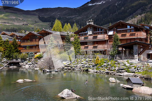 Image of Chalet skiing resort in Verbier, Switzerland