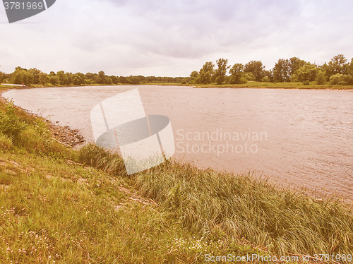 Image of Elbe river vintage