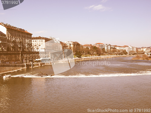 Image of River Po, Turin vintage