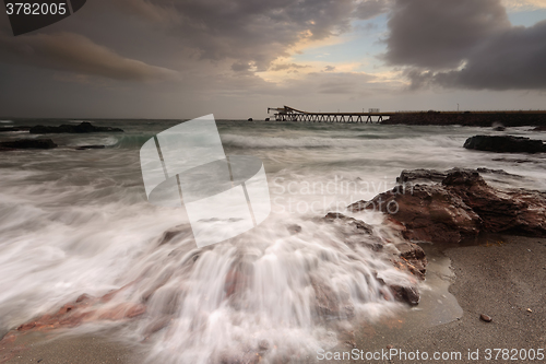 Image of Shell Cove flows on a stormy day