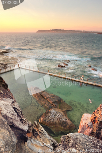 Image of North Curl Curl Rockpool summer morning