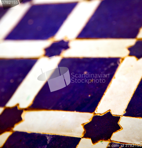 Image of abstract morocco in africa  tile the colorated pavement   backgr