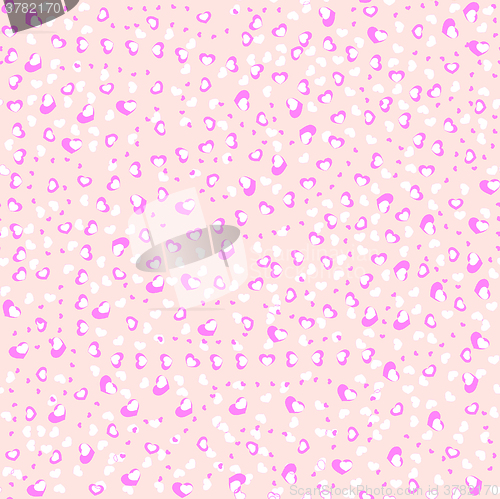 Image of pink wrapping paper with littie pink hearts