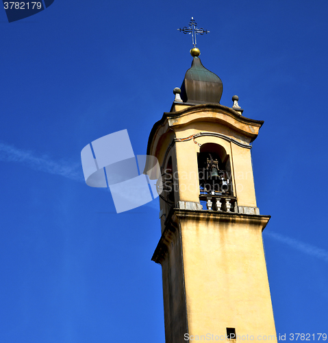 Image of vinago old abstract   and church tower bell sunny day
