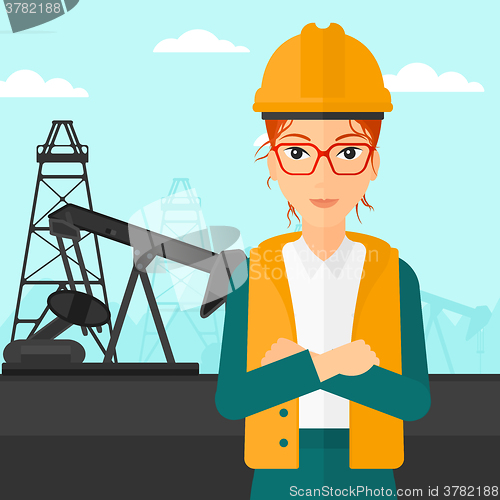 Image of Cnfident oil worker.