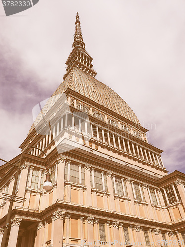 Image of Retro looking Mole Antonelliana Turin