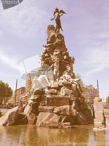 Image of Traforo del Frejus statue, Turin vintage
