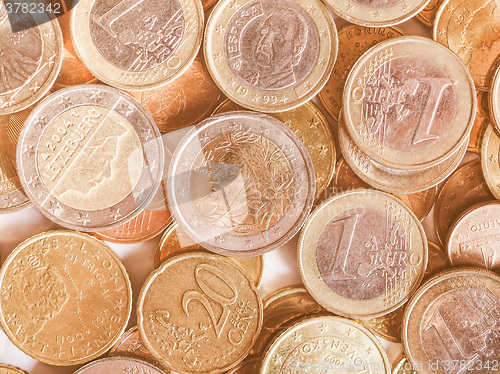 Image of  Euro coins vintage