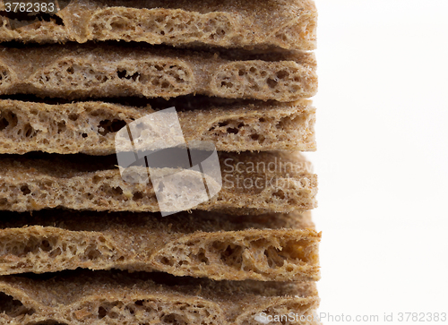 Image of Stack of crackers (breakfast) isolated