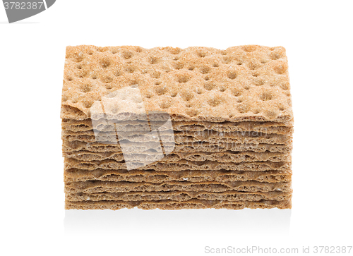 Image of Stack of crackers (breakfast) isolated