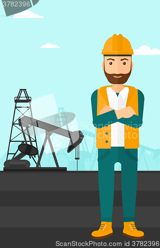 Image of Cnfident oil worker.