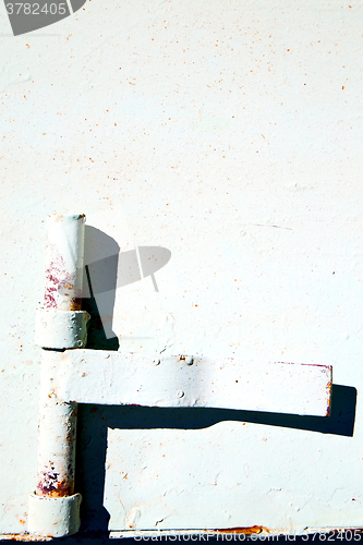 Image of blue metal rusty  brown    morocco in 