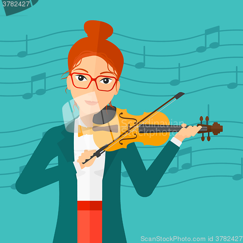 Image of Woman playing violin.