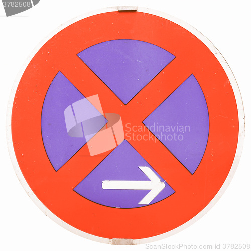 Image of  No parking sign vintage