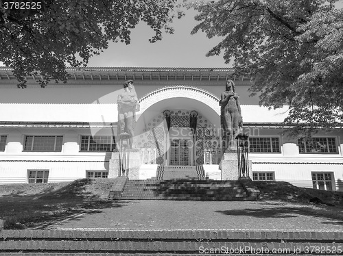 Image of Black and white Ernst Ludwig House in Darmstadt