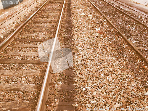 Image of  Railway railroad tracks vintage