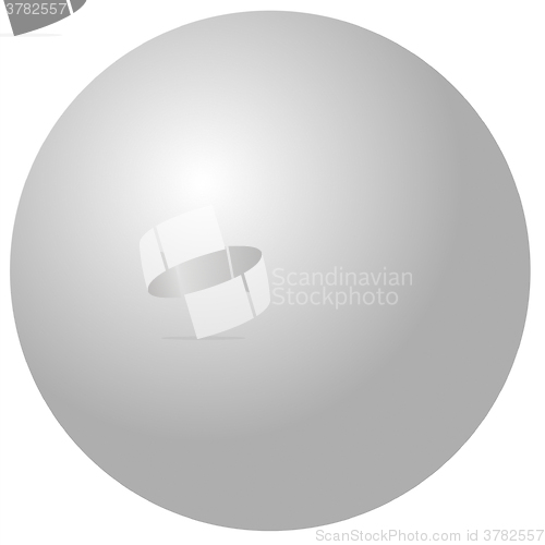 Image of Metal sphere isolated - platinum
